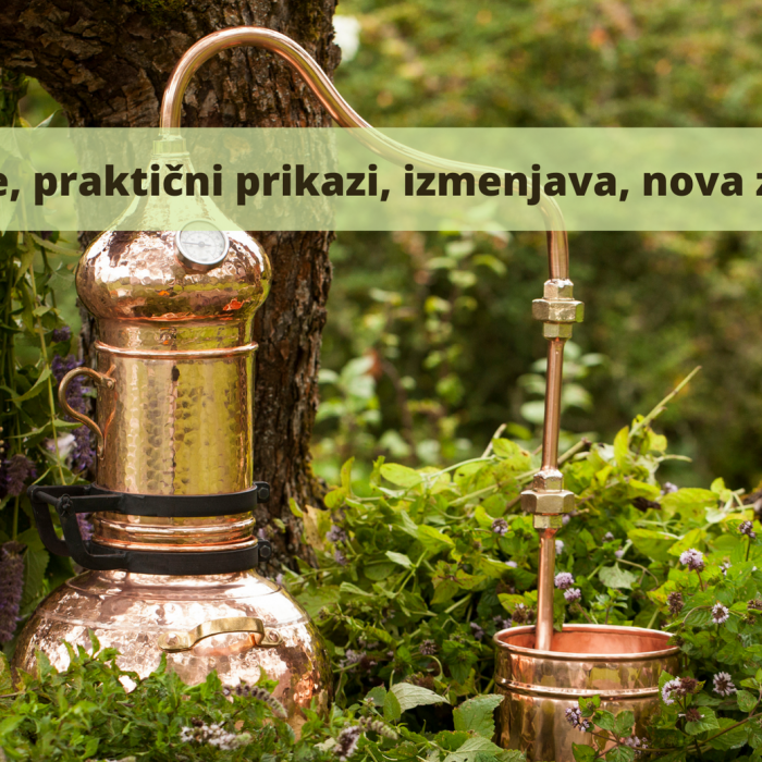 Druženje na skupnostnem vrtu s prikazom destilacije zelišč ...