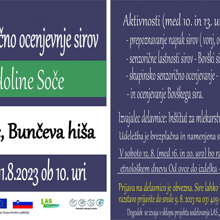 Senzorično ocenjevanje sirov iz doline Soče