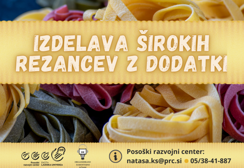 Izdelava širokih rezancev z dodatki